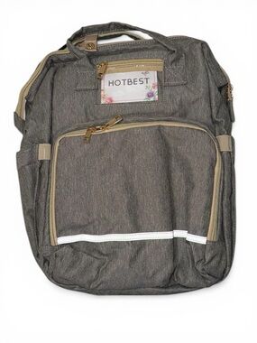 Baby Diaper Travel Backpack with Tan Accents